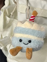 Celebrate every day like it’s your birthday- or gift it to your favorite people on their actual birthday!- with the Strawberry Kawaii Birthday Cake Plush Keychain! This charming accessory brings the joy of cake everywhere you go, combining sweetness and functionality into one adorable design. It features a plush, pastel-layered birthday cake topped with a cute strawberry and playful sprinkles.
It makes a fun and thoughtful present for birthdays, kawaii lovers, or anyone who enjoys sweet, playful accessorie